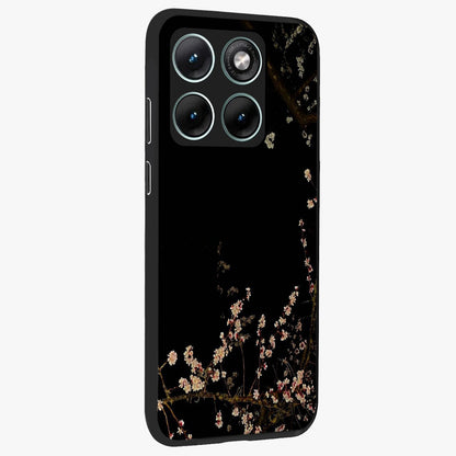 Petal Moon Light With Custom Name Glass Case upright view showcasing elegant floral moon artwork with personalized aesthetic.