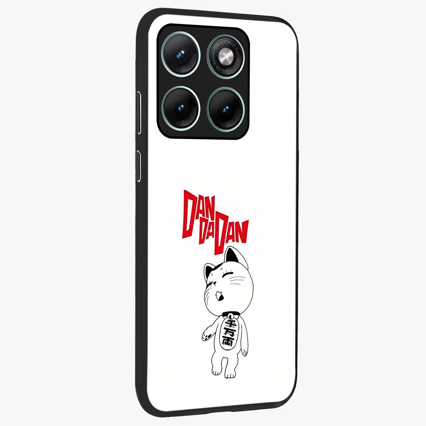 Playful Spirit Charm Glass Case upright view showcasing vibrant charm artwork with fun artistic theme.