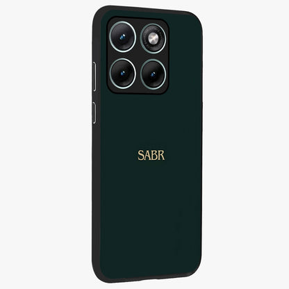 Sabr Minimal Patience Glass Case upright view showcasing calm minimalist artwork with motivational patience theme.