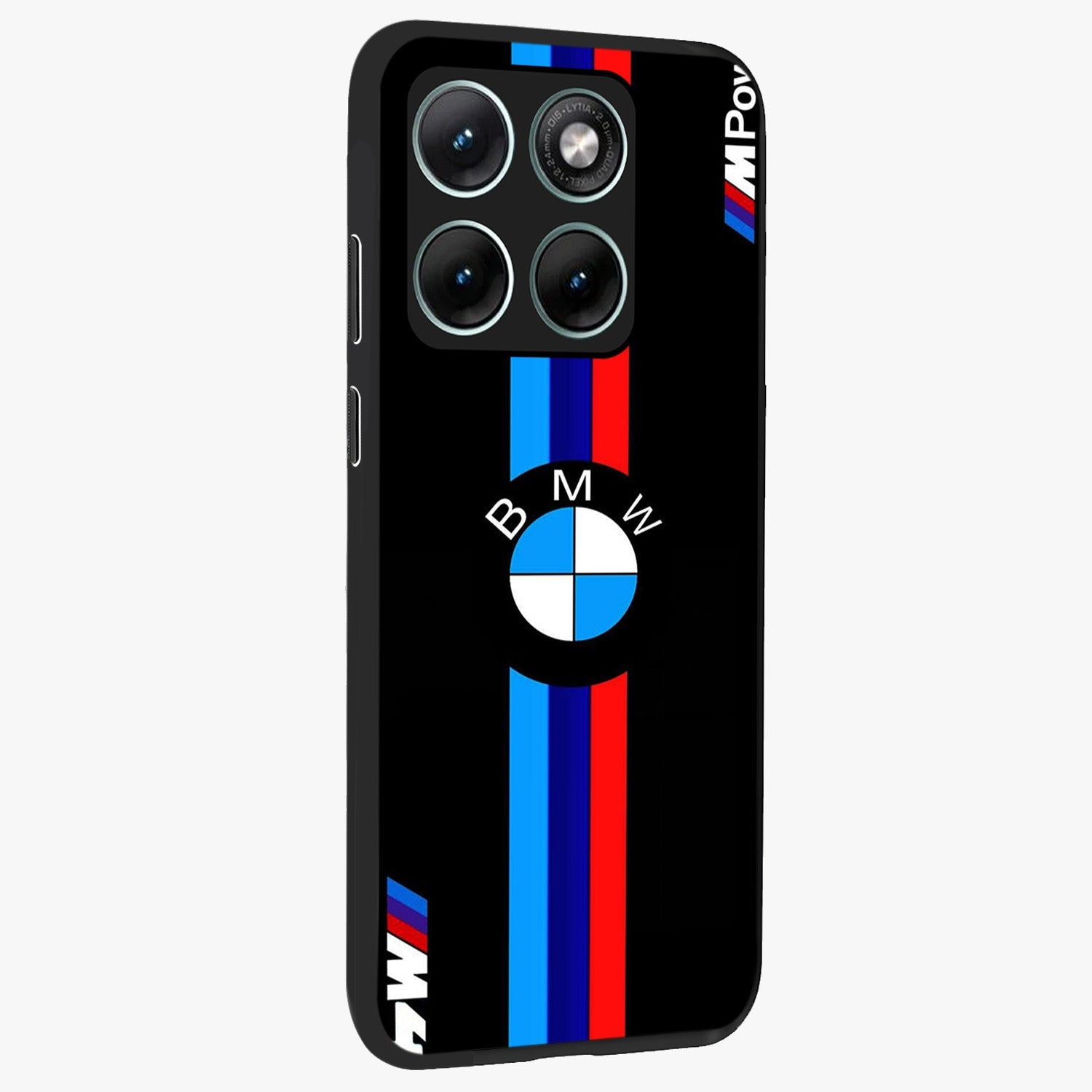 Turbo BMW Beast Glass Case upright view showcasing powerful car artwork with modern motorsport theme.