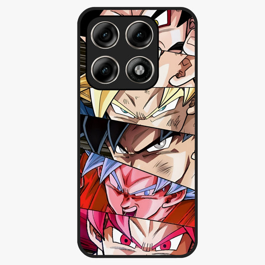 Anime Character Glass Case showing flat back view with vibrant anime artwork and glossy glass finish.
