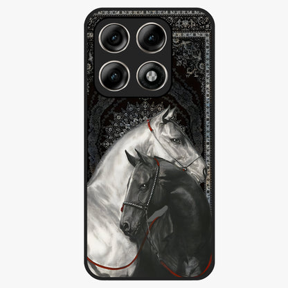 Majestic Ride Legacy Glass Case showing flat back view with powerful automotive inspired artwork and glossy glass finish.