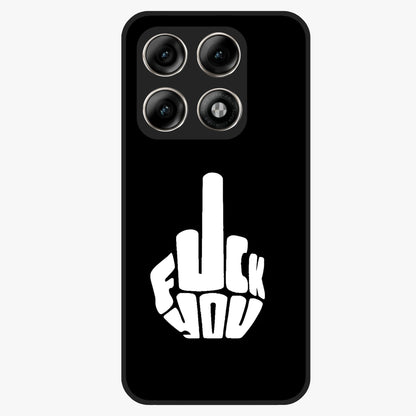 Rebel Mode On Glass Case showing flat back view with bold rebellious typography artwork and glossy glass finish.