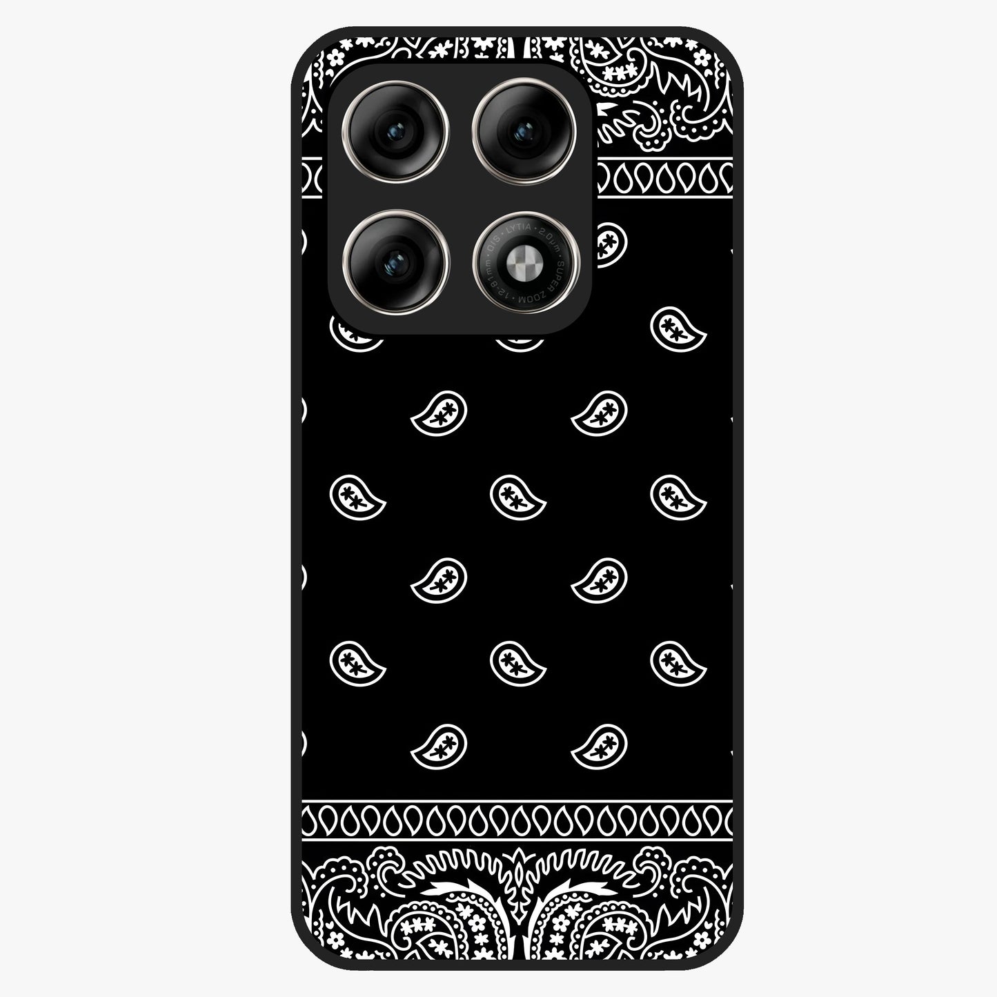 Retro Rebel Threads Glass Case showing flat back view with vintage street style artwork and glossy glass finish.