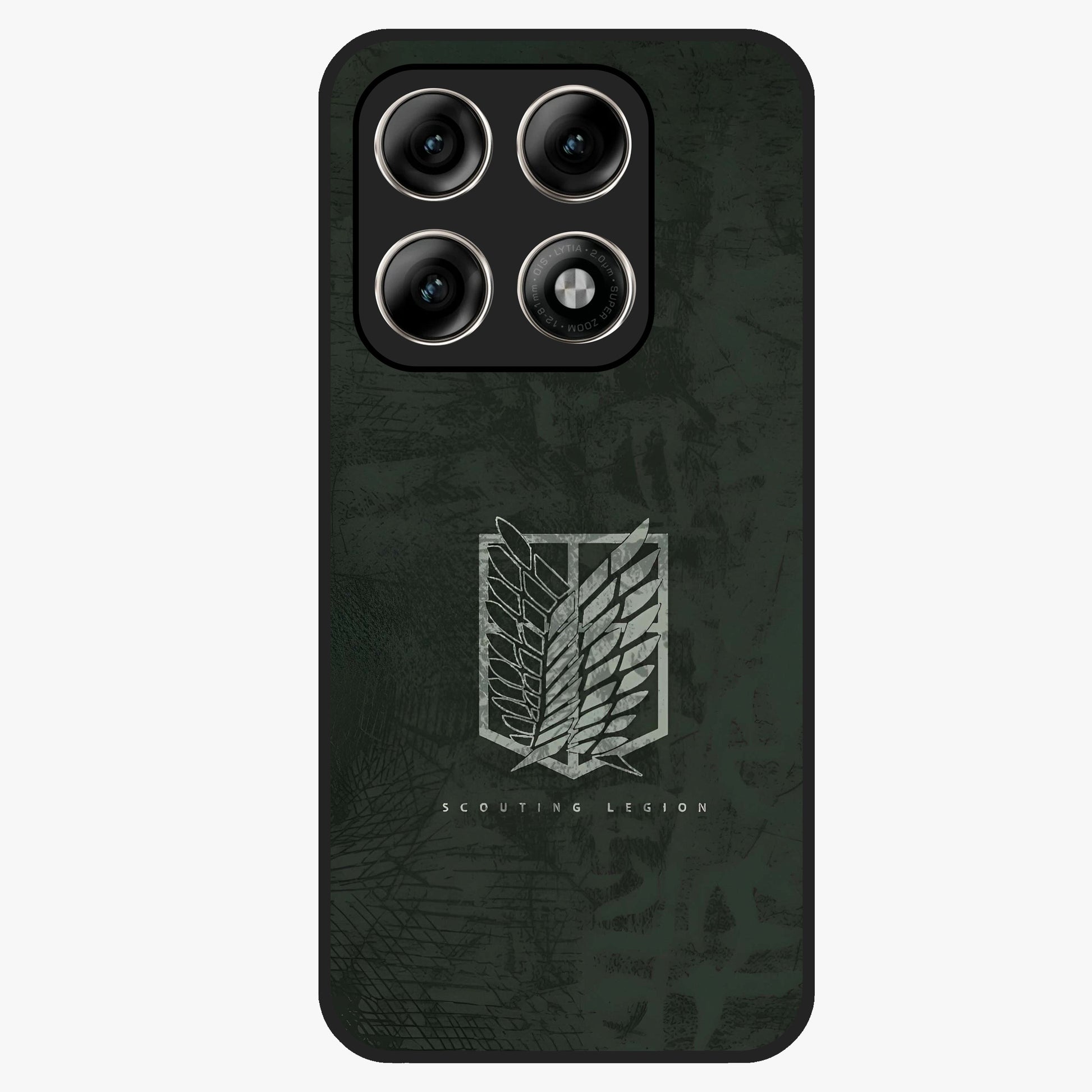 Wings Of Freedom Glass Case showing flat back view with symbolic wings artwork and glossy glass finish.