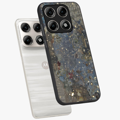 Aesthetic Astrolophia Glass Case displayed in angled mockup highlighting artistic aesthetic elements and smooth glass surface.