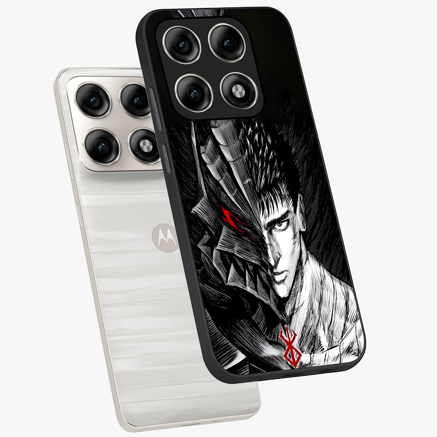 Berserker Blood Oath Glass Case displayed in angled mockup highlighting dark fantasy graphic design and powerful theme.
