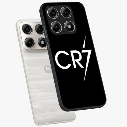 Cr7 Elite Strike Glass Case displayed in angled mockup highlighting powerful sports graphic with bold athletic theme.