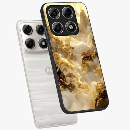 Gates Of Illumination Glass Case displayed in angled mockup highlighting radiant portal inspired design with fantasy aesthetic.