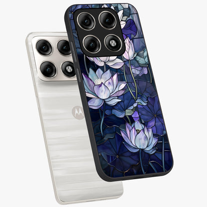Gloss Petal Rush Glass Case displayed in angled mockup highlighting vibrant petal design with elegant floral aesthetic.