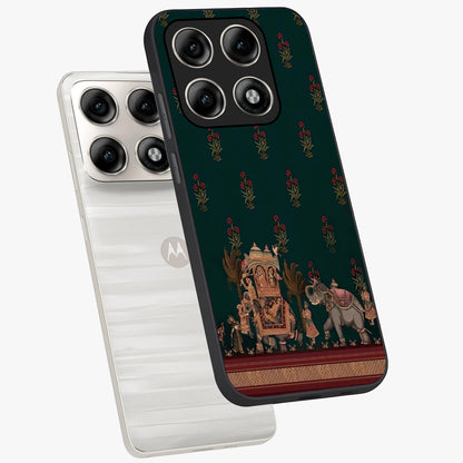 Macmerise Glass Case displayed in angled mockup highlighting trendy graphic design with sleek aesthetic style.