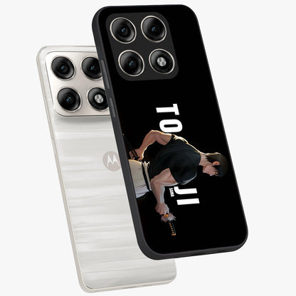 Midnight Blade Resolve Glass Case displayed in angled mockup highlighting powerful blade illustration with dramatic dark aesthetic.