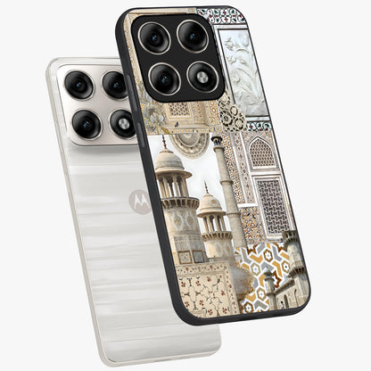 Mughal Marble Legacy Glass Case displayed in angled mockup highlighting elegant heritage marble artwork with royal aesthetic.