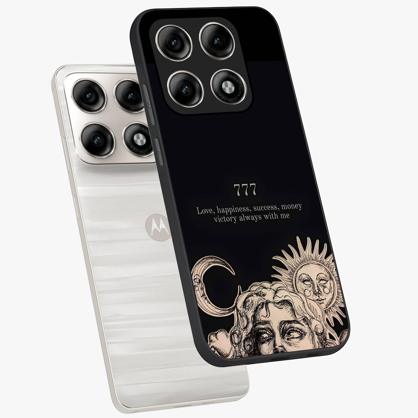 Mystic Victory Aura Glass Case displayed in angled mockup highlighting energetic aura design with bold mystical aesthetic.