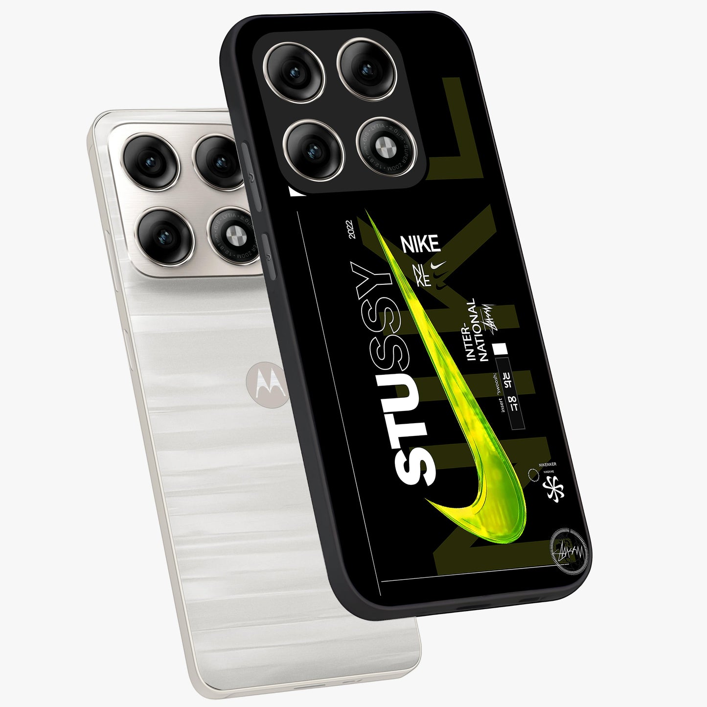 Neon Street Edition Glass Case displayed in angled mockup highlighting vibrant urban design with bold street aesthetic.