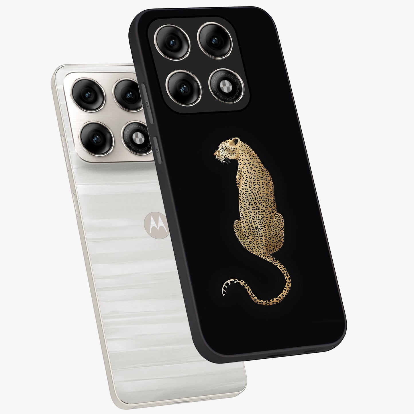 Regal Leopard Glass Case displayed in angled mockup highlighting powerful animal illustration with stylish wild aesthetic.