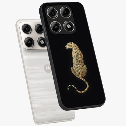 Regal Leopard Glass Case displayed in angled mockup highlighting powerful animal illustration with stylish wild aesthetic.