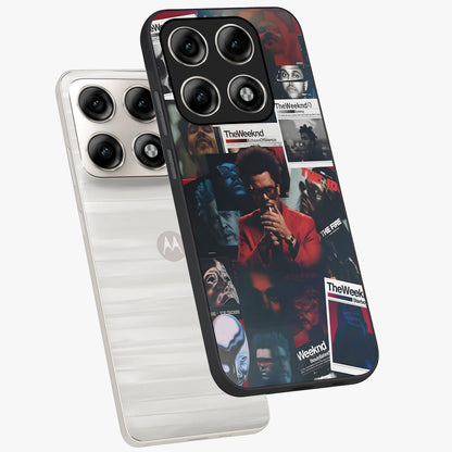 The Weeknd Glass Case displayed in angled mockup highlighting stylish pop culture inspired design with modern aesthetic.