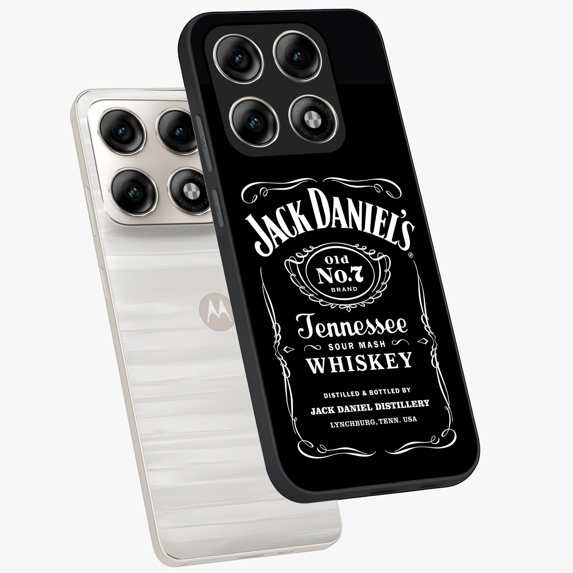 Vintage Whiskey Heritage Glass Case displayed in angled mockup highlighting retro beverage themed design with heritage aesthetic.