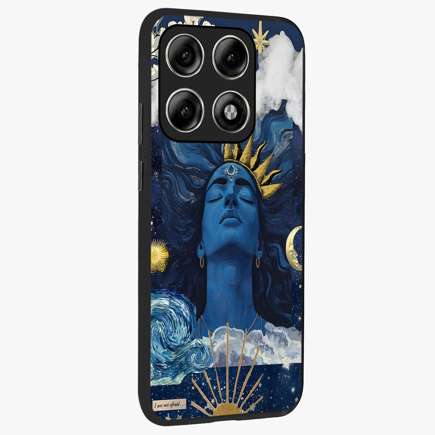 Aesthetic Lord Shiva Glass Case upright view showcasing powerful Lord Shiva artwork with devotional theme.