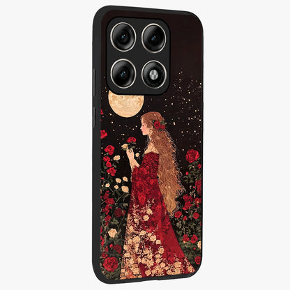 Crimson Dreams Glass Case upright view showcasing dreamy red toned artwork with modern aesthetic style.