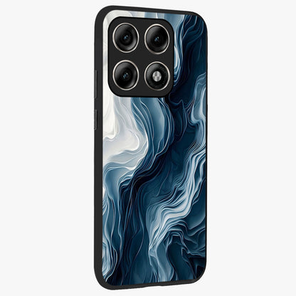 Ethereal Paper Marble Glass Case upright view showcasing smooth marble artwork with refined minimalist theme.