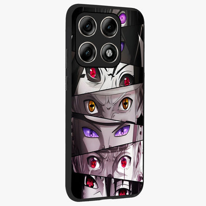 Eyes of Destiny Glass Case upright view showcasing symbolic eye artwork with dramatic artistic theme.