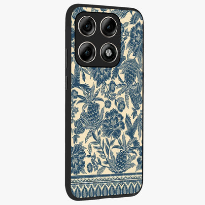 Heirloom Wild Bloom Glass Case upright view showcasing delicate wildflower artwork with timeless floral theme.