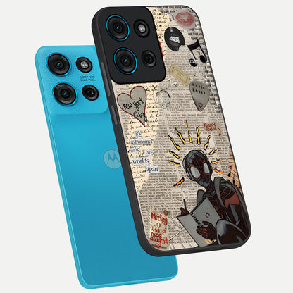 City Dream Sketch Glass Case displayed in angled mockup highlighting minimal city illustration with aesthetic sketch style.