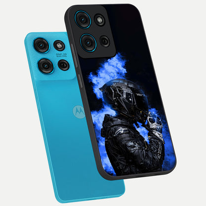 Cyber Sentinel Protocol Glass Case displayed in angled mockup highlighting digital cyber design with sci-fi aesthetic style.