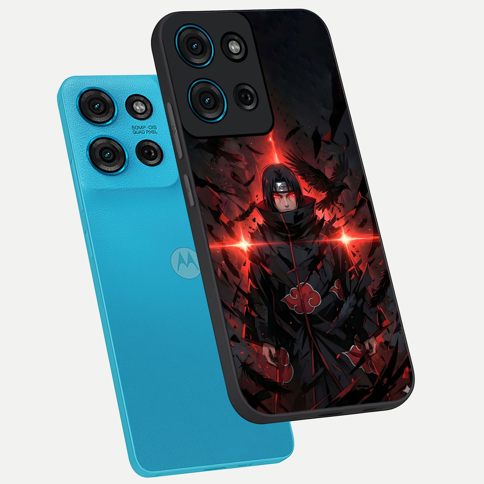 Focused Blade Discipline Glass Case displayed in angled mockup highlighting clean minimal text artwork with modern aesthetic style.