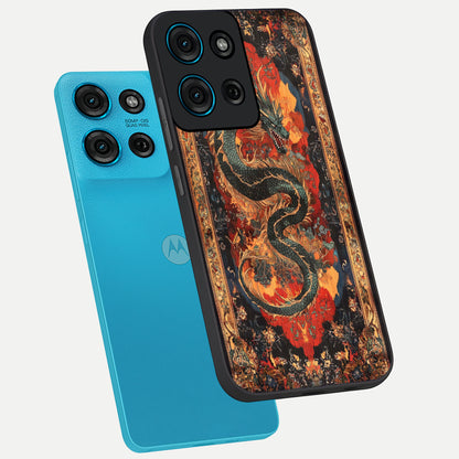 Inferno Dragon Soul Glass Case displayed in angled mockup highlighting powerful dragon illustration with inferno aesthetic.