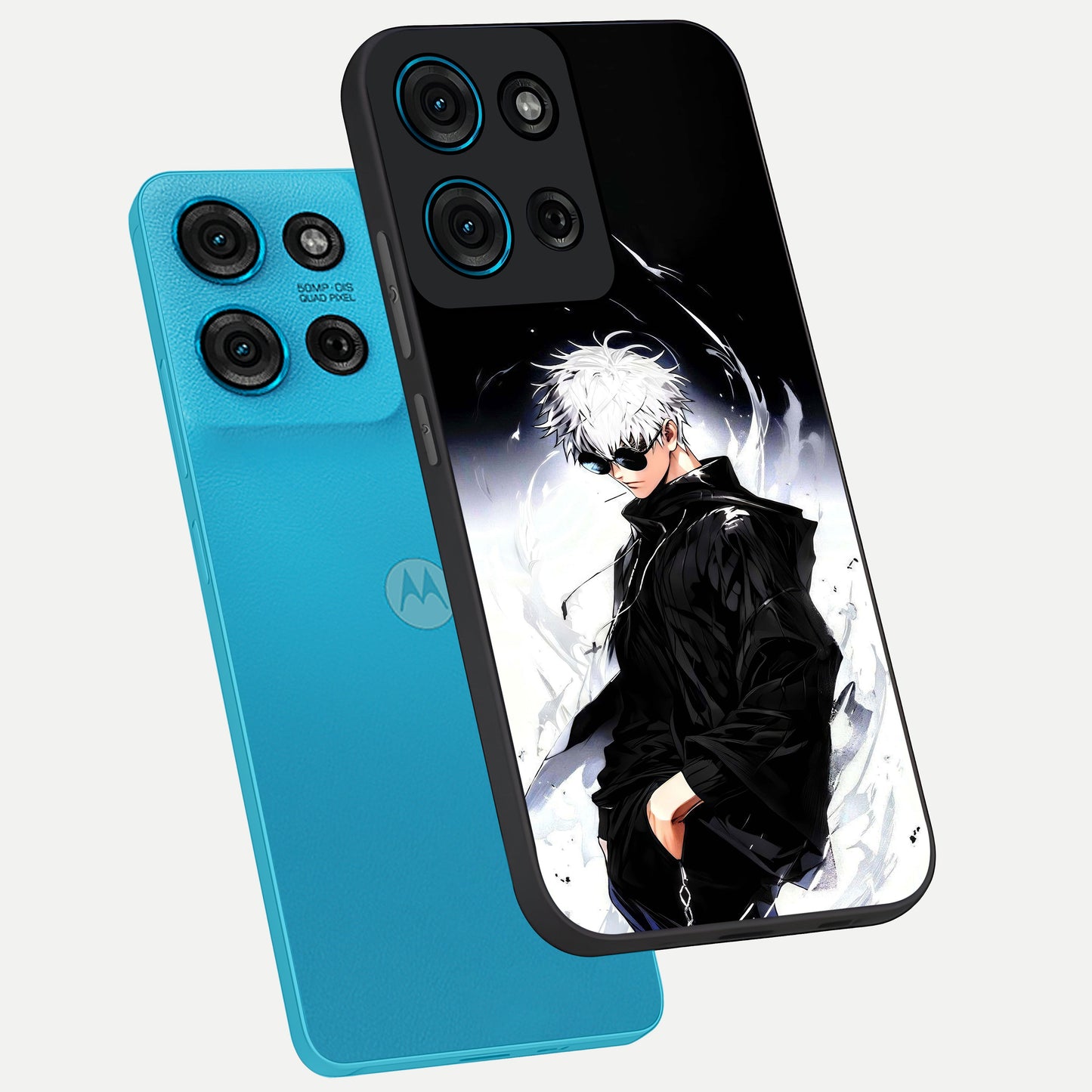 Limitless Shadow King Glass Case displayed in angled mockup highlighting dramatic dark hero design with intense aesthetic.