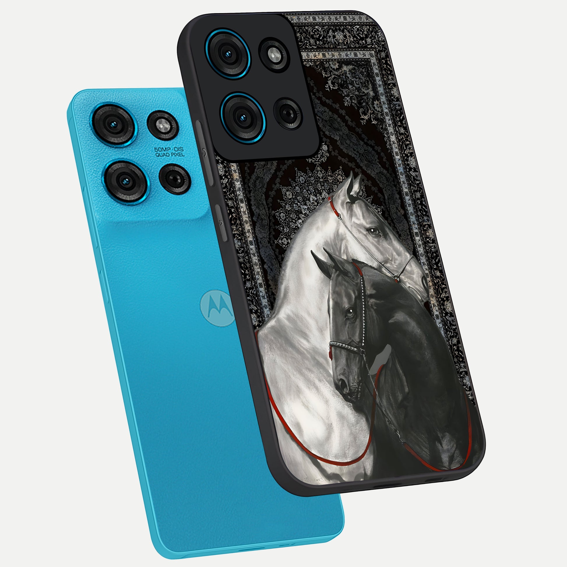 Majestic Ride Legacy Glass Case displayed in angled mockup highlighting sleek vehicle design with bold racing aesthetic.