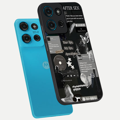 Midnight Love Echo Glass Case displayed in angled mockup highlighting elegant love inspired design with deep aesthetic style.