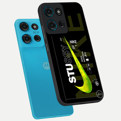 Neon Street Edition Glass Case displayed in angled mockup highlighting vibrant urban design with bold street aesthetic.