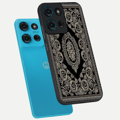 Noir Bloom Elegance Glass Case displayed in angled mockup highlighting refined flower design with stylish noir aesthetic.