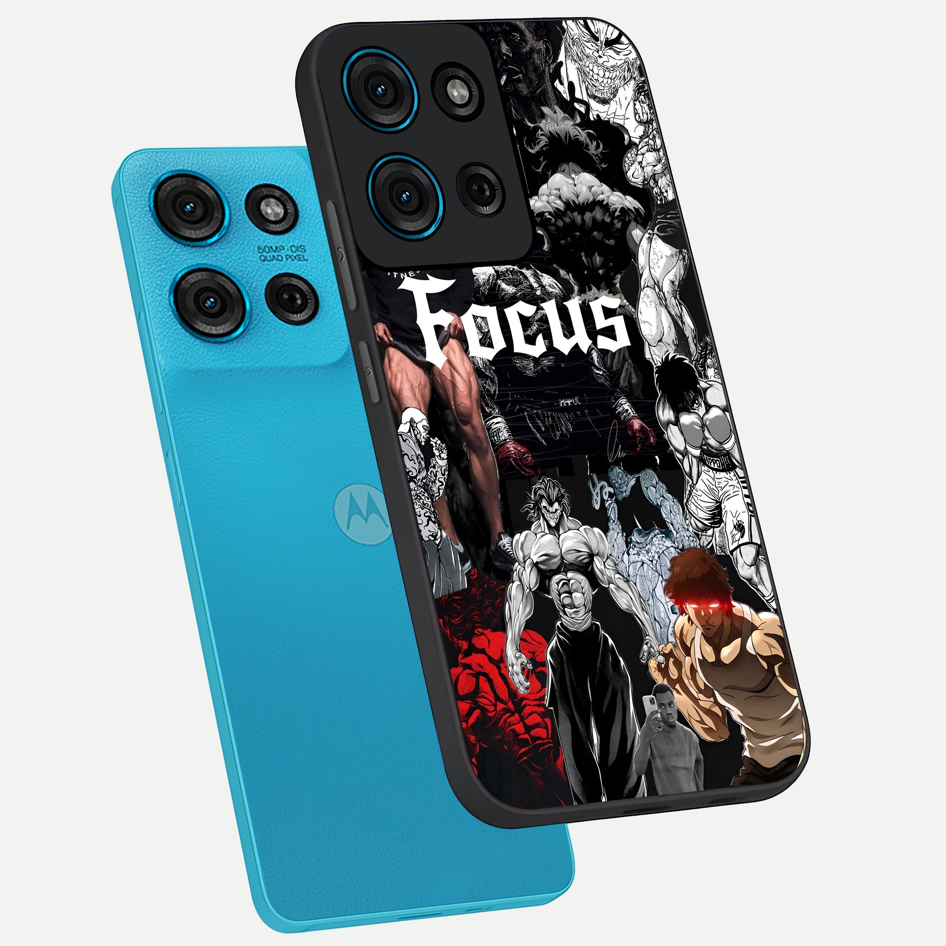 Relentless Power Focus Glass Case displayed in angled mockup highlighting bold statement design with modern aesthetic style.