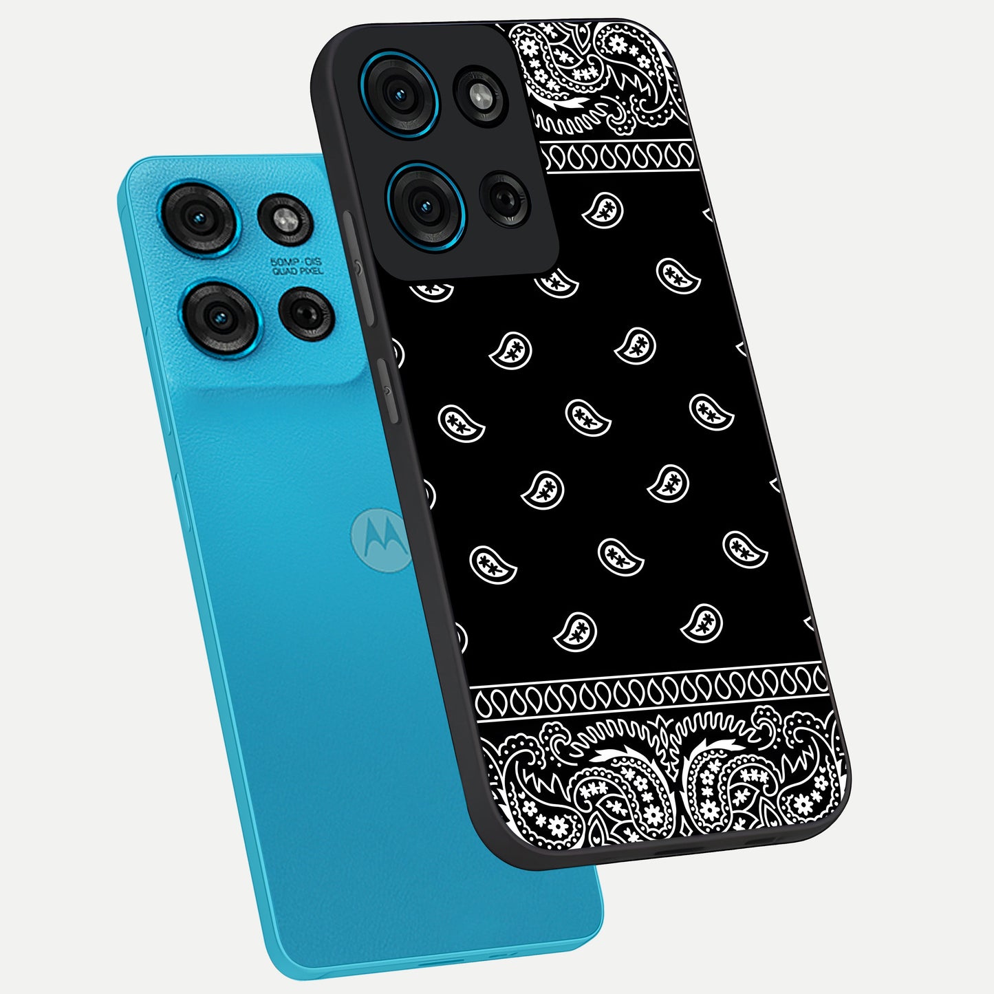 Retro Rebel Threads Glass Case displayed in angled mockup highlighting retro inspired graphic design with rebellious aesthetic.