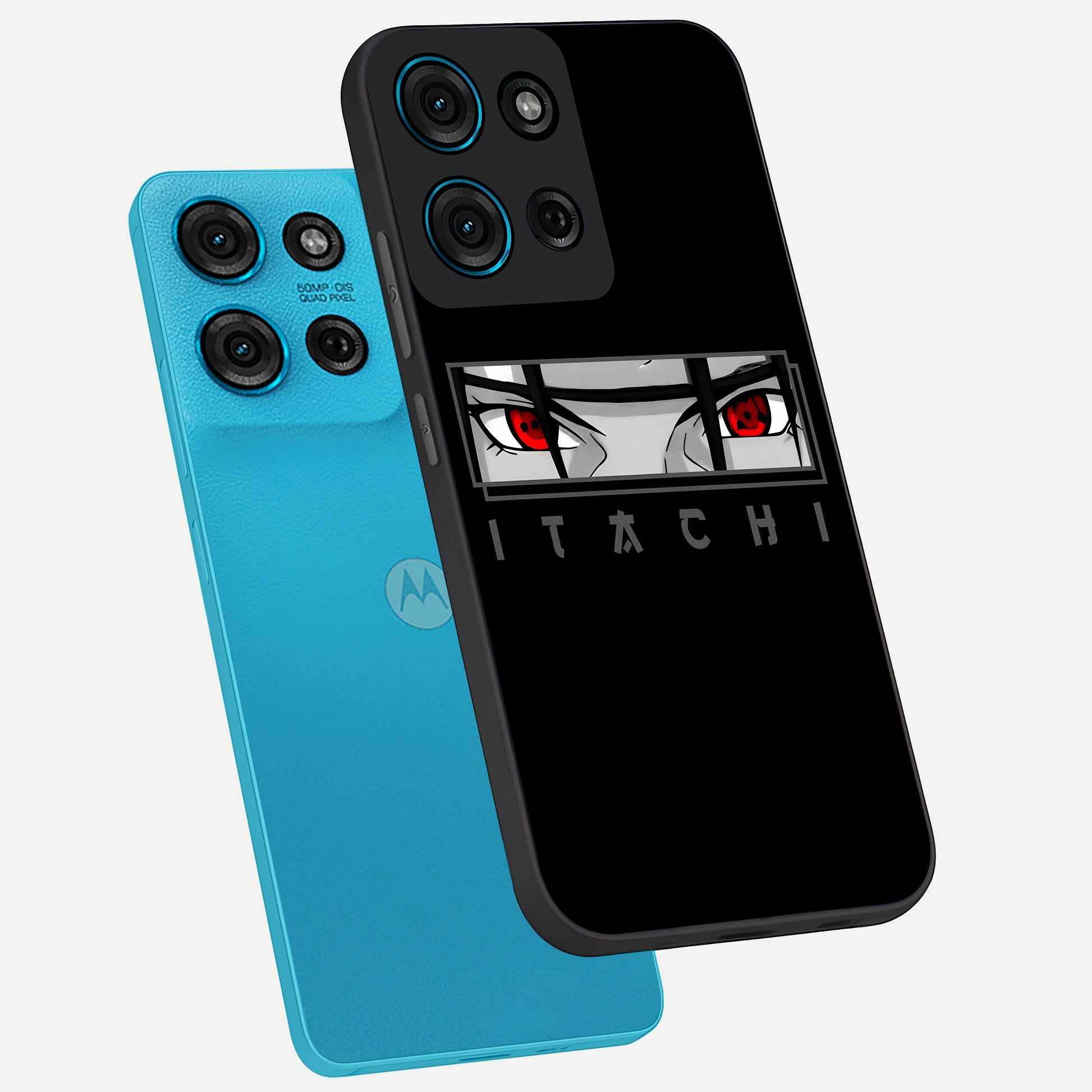 Scarlet Gaze Dominance Glass Case displayed in angled mockup highlighting intense visual design with bold scarlet aesthetic.