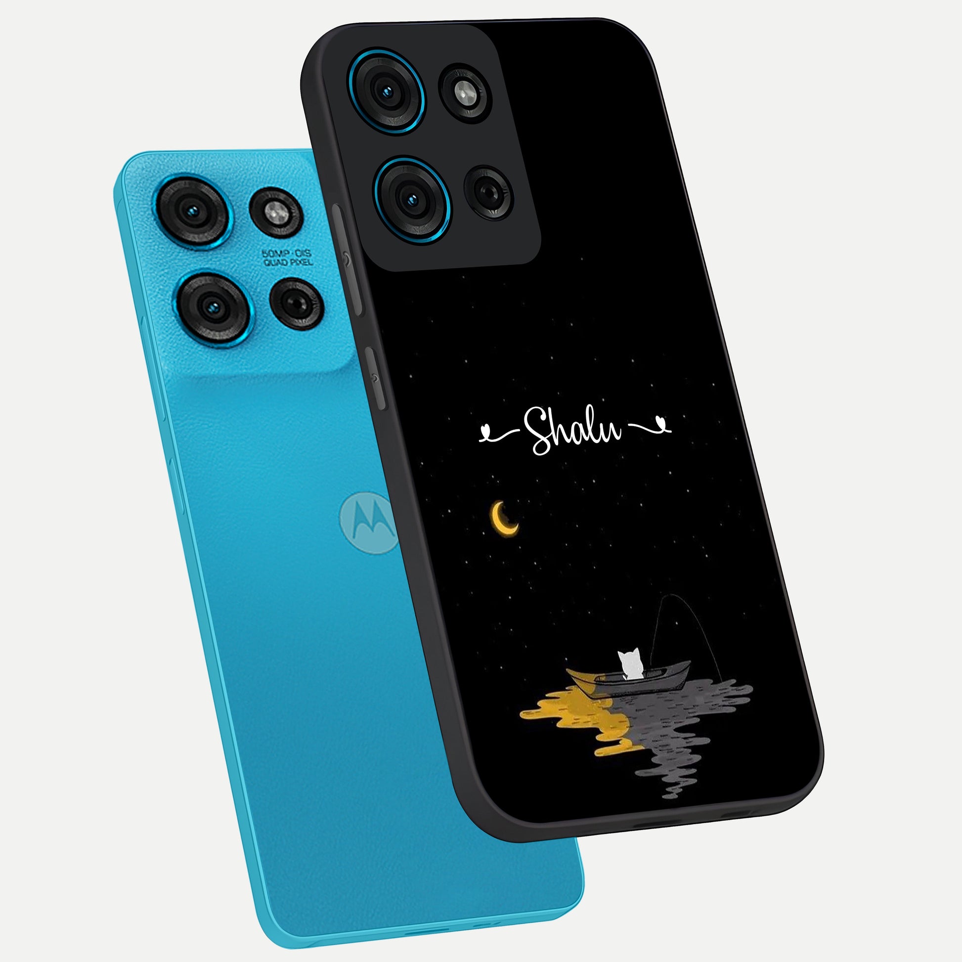 Silent Night Row Glass Case displayed in angled mockup highlighting peaceful evening design with dreamy night aesthetic.