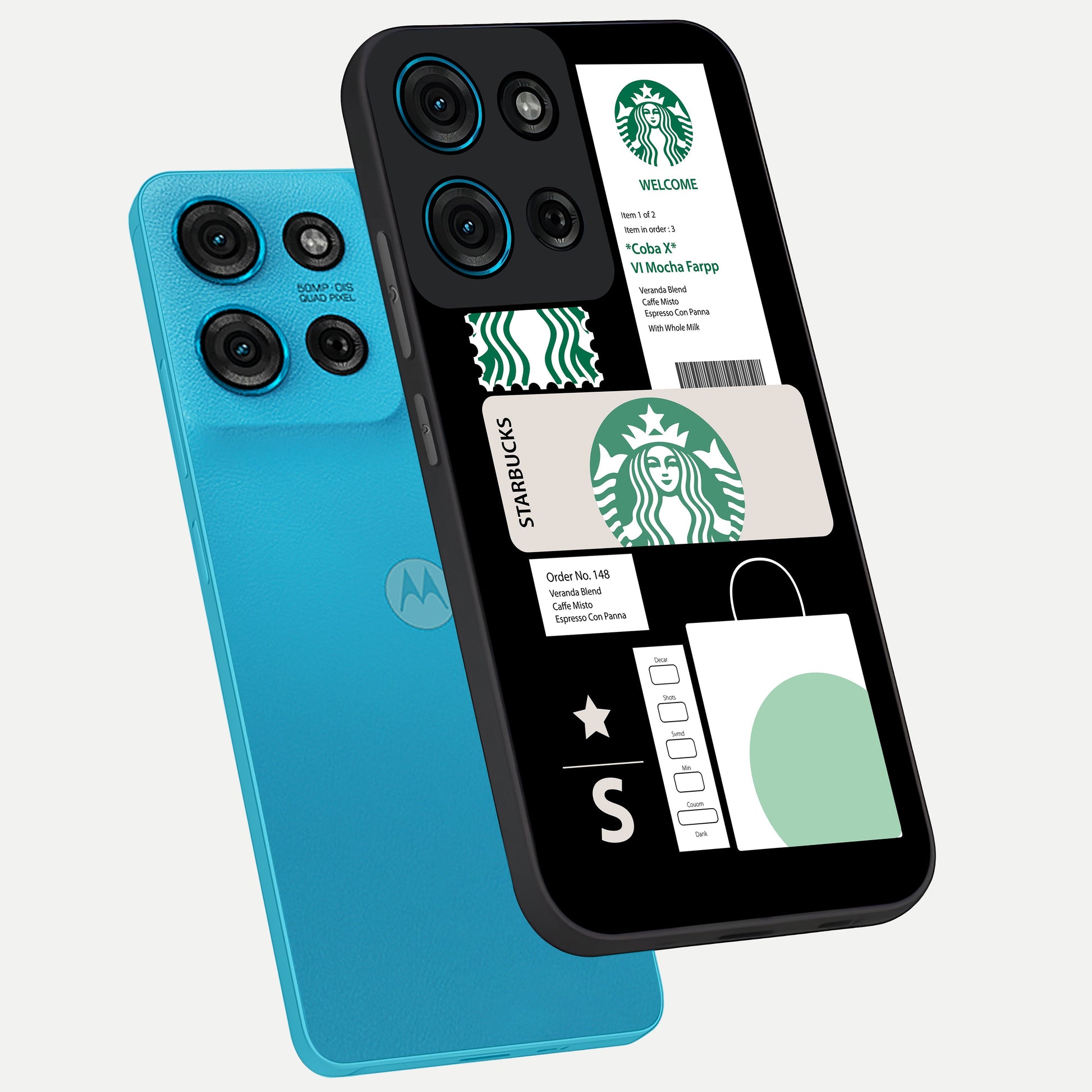 Starbucks Mocha Glass Case displayed in angled mockup highlighting stylish mocha themed design with cozy café aesthetic.