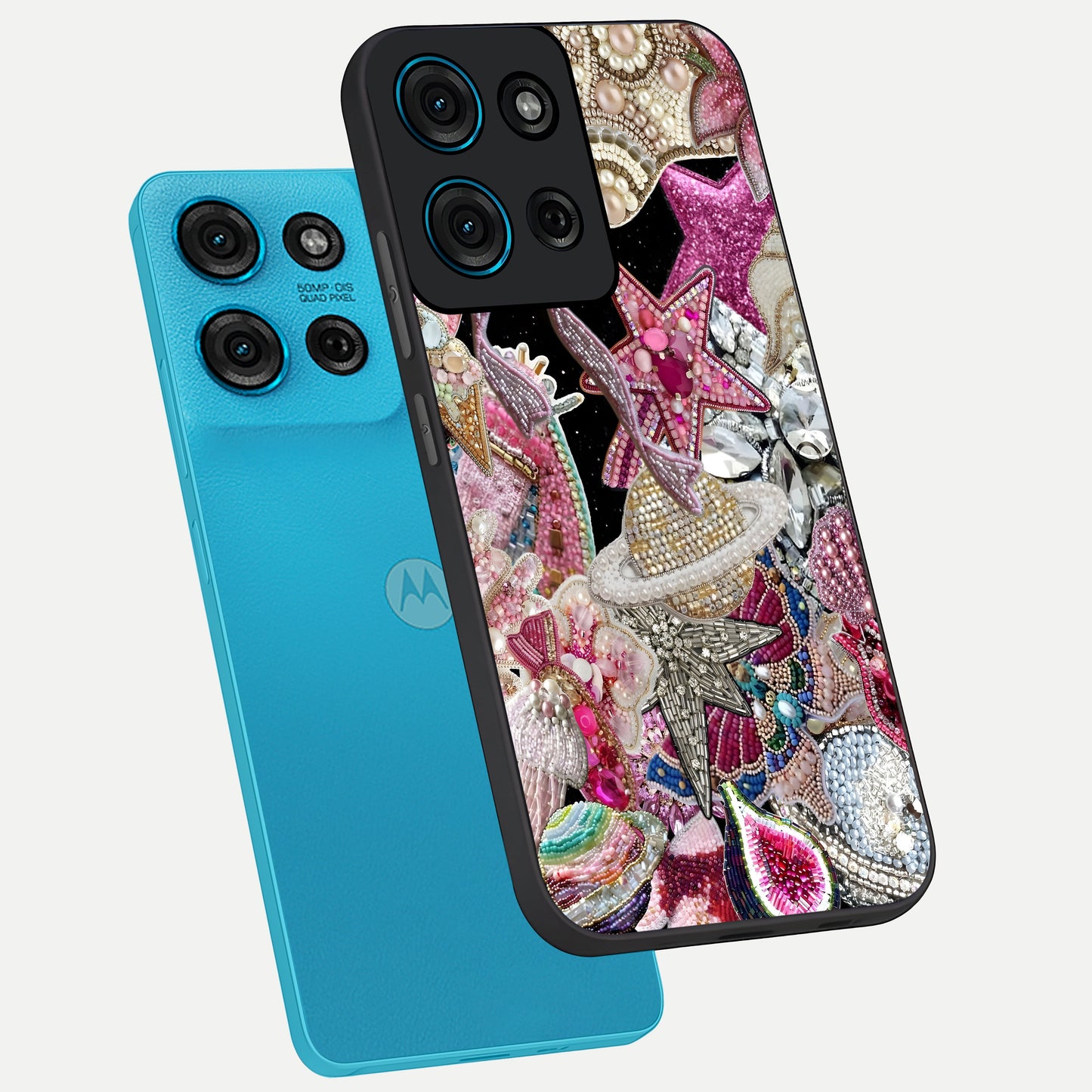 Starlit Jewel Dream Glass Case displayed in angled mockup highlighting glowing celestial jewel design with dreamy aesthetic.