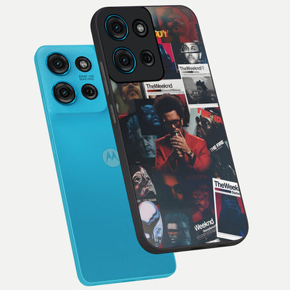 The Weeknd Glass Case displayed in angled mockup highlighting stylish pop culture inspired design with modern aesthetic.