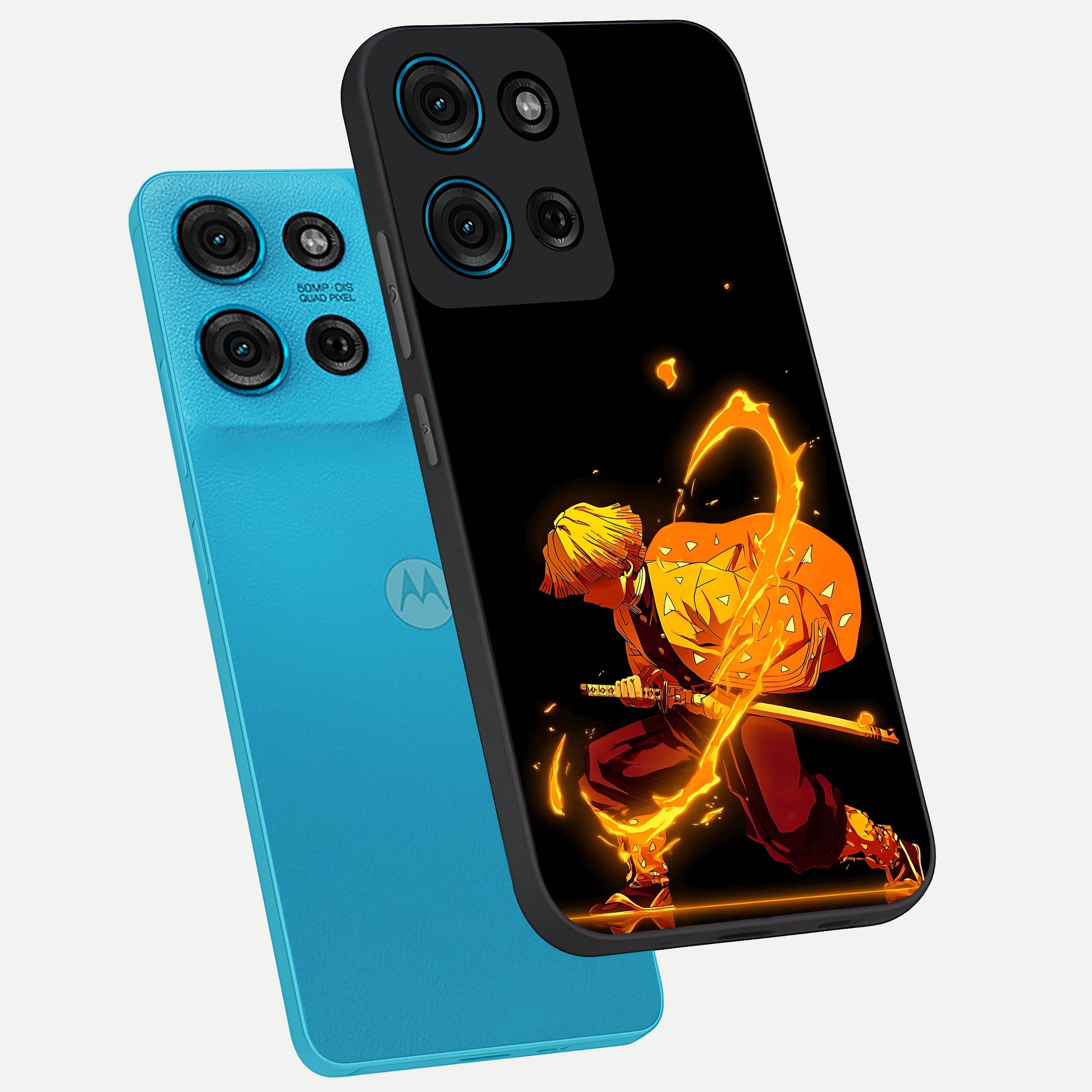 Thunder Flame Execution Glass Case displayed in angled mockup highlighting dramatic fire themed design with intense fantasy aesthetic.