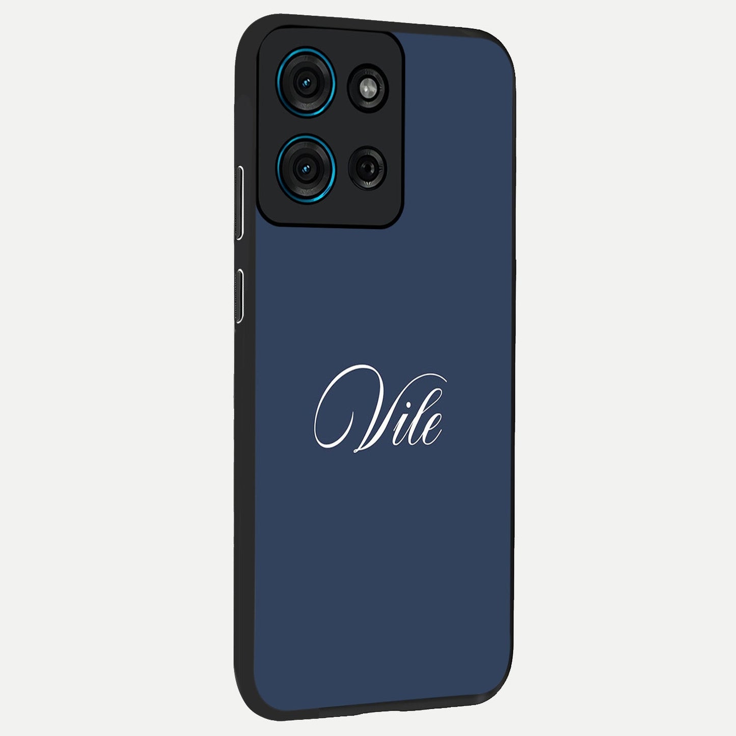 Blue Vintage Floral Pattern Glass Case displayed in angled mockup highlighting classic blue floral pattern and retro aesthetic design.