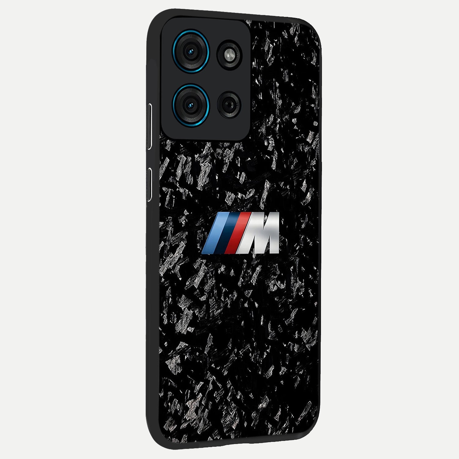 Carbon Speed Mark Glass Case upright view showcasing modern carbon speed graphic with bold automotive theme.