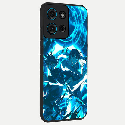 Cursed Energy Clash Glass Case upright view showcasing dramatic clash artwork with bold supernatural theme.