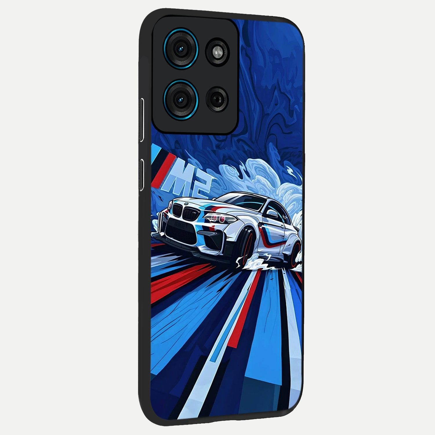 Drift Power Rush Glass Case upright view showcasing high speed racing artwork with bold automotive theme.