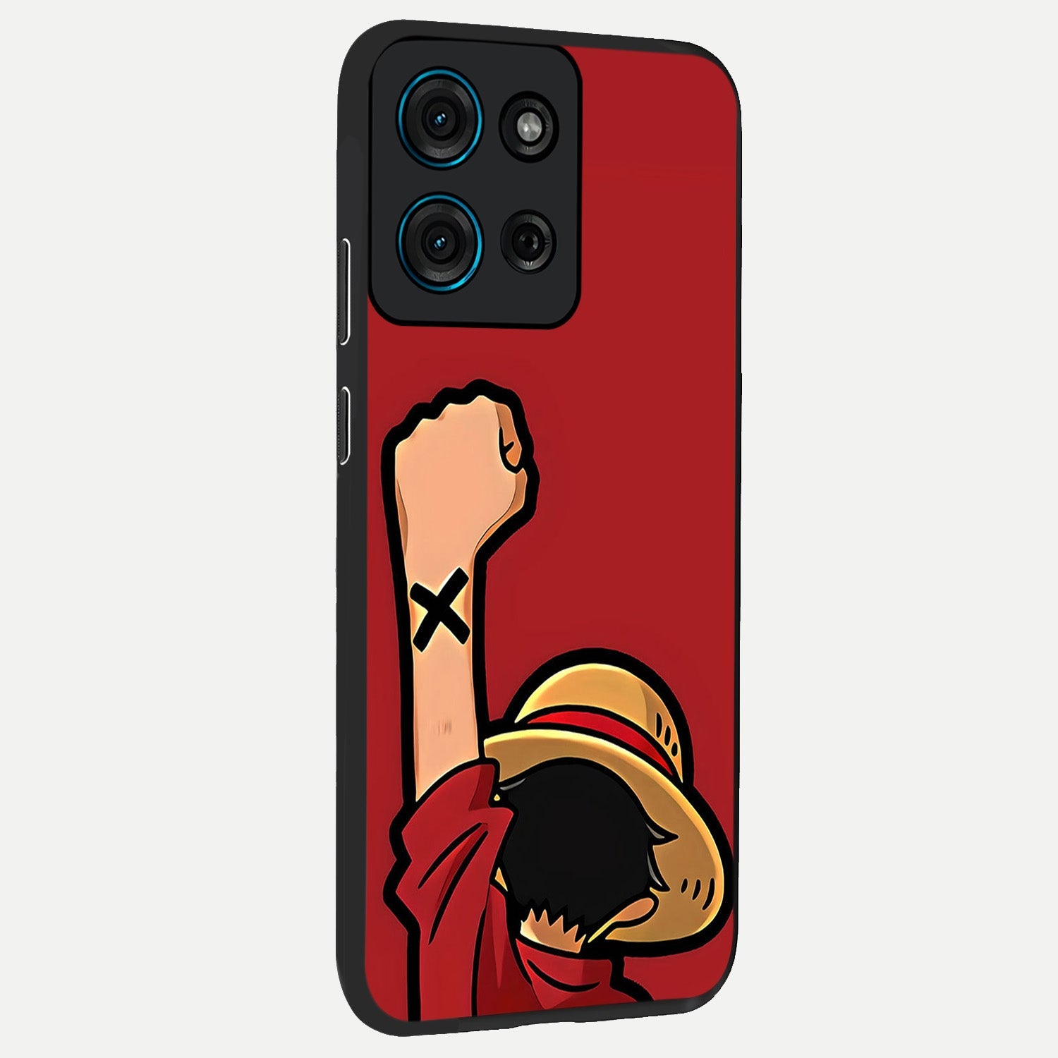 Luffy X Spirit Glass Case upright view showcasing striking anime artwork with adventurous character theme.